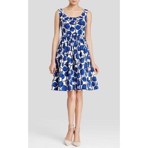 Kate Spade stamped dot fit and flare dress